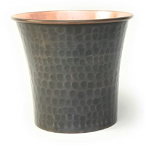 DEDE Copper - CC Series (20 oz) - Handcrafted Drinking Cups or Serving Cold Beverages and Cocktail Mugs, Handmade Unlined Uncoated Pure Solid Copper Tumblers (Hammered-Antique)