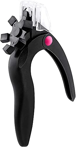 Cortador de uñas acrílico de acero inoxidable, cortador de uñas de gel, cortador de uñas postizas, cortaúñas falsas, ajustable, herramientas de manicura, color negro