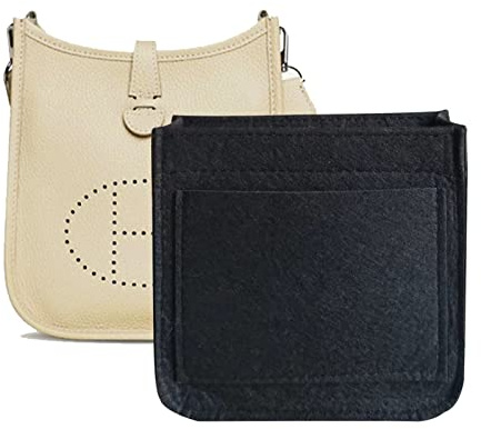 Lckaey Filz-Organizer für Hermes Evelyne III TPM PM GM Tascheneinsatz Mini 16 29 33 Tasche Geldbörse Organizer Y003 Schwarz-M