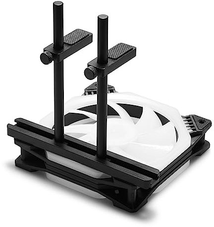 DolDer Support GPU Réglable, Barre Double,support GPU réglable en hauteur, installé sur le ventilateur, Support Carte Graphique Verticale,Composants PC,Aluminium (128 mm)