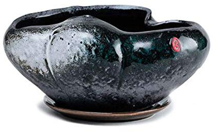 HASMI Pot De Fleur Exterieur Pots de Fleurs d'intérieur avec Soucoupe Creative céramique Pot de Fleurs Décoration Décoration Rétro Bonsai Bureau décoration Florale Pots De Pépinière
