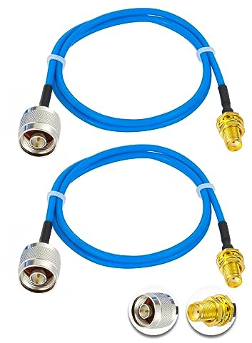 Vecys 2PCS SMA Buchse zu N Typ Männlich RF Koaxialkabel N Typ RF-Koax Pigtail Kabel 20 /50CM RG405 SMA Männlich 50 Ohm Low Loss Verlängerungskabel