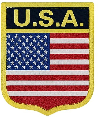 US-Schild Amerikanische US-Nationalflagge Bestickter Aufnäher mit Haken- und Flauschbänder
