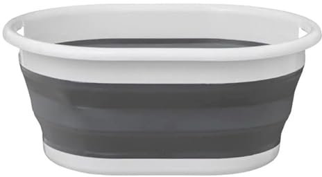 FIVE Simply Smart - Corbeille à Linge Rétractable 21L Blanc & Gris