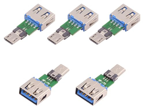 NFHK 5 pz/lotto Micro USB 2.0 5Pin Adattatore Connettore Maschio a USB Tipo-A Femmina OTG Dati PCBA Adattatore per Tablet Telefono