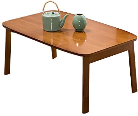 IUokLU Couchtisch Tatami-Tisch faltbar Chabudai-Teetisch niedriger Tisch faltbar Laptop-/Notebook-Schreibtisch Tabletttisch Betttisch，Wood Color-60 * 40 * 25.5cm
