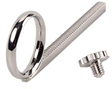 Trompeten Zug Fingerring Cb22 2 Stück Metall mit Schraube Ersatzteil | Trompete und Kornett, Silberfarbene Ausführung, Leicht zu Tragen und Verwenden