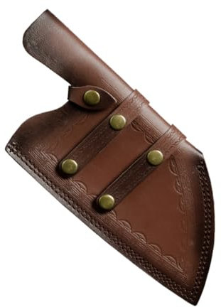 Ciieeo Protector Funda De Cuchillo Tamaño Medio Cuero Reciclado Hebilla Fija Para Cocina Profesional y Uso Portátil Diseño Práctico Elegante