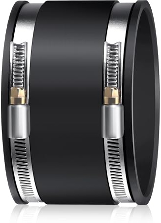100mm Manchon Caoutchouc Tuyau Ø 100 mm Raccord flexible en caoutchouc avec deux colliers en acier inoxydable pour ventilateur tubulaire, filtre à charbon, tuyau rigide, tuyau en acier