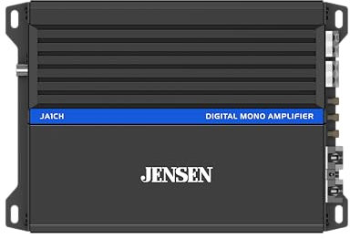JENSEN JA1CH Class-D Mono Amplifier Car Audio | 1,000 Watts Peak Power | Subwoofer Amplifier | Efficient Compact Design | Bridegeable