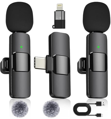 Trywise Lavalier Mikrofon USB C,Mini Mikrofon für iPhone,Android,iPad,PC,Ansteckmikrofon Recording-Equipment für TikTok,YouTube,Live-Streaming,Vlog,Video