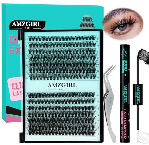 Falska ögonfransar, 280 st ögonfransförlängningssats, 40D50D, DIY individuella ögonfransförlängningssats, naturlig ögonfransförlängning med lash bond och försegling, laser tweezers (D-Mix9-16 mm kit)