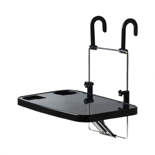 2-in-1 Auto-Lenkrad-Tablett, faltbare Rücksitz-Kopfstützenablage, hängendes Auto-Lenkrad-Tablett, tragbarer Autotisch für Essen, Essen und Laptop, Reise-Autozubehör