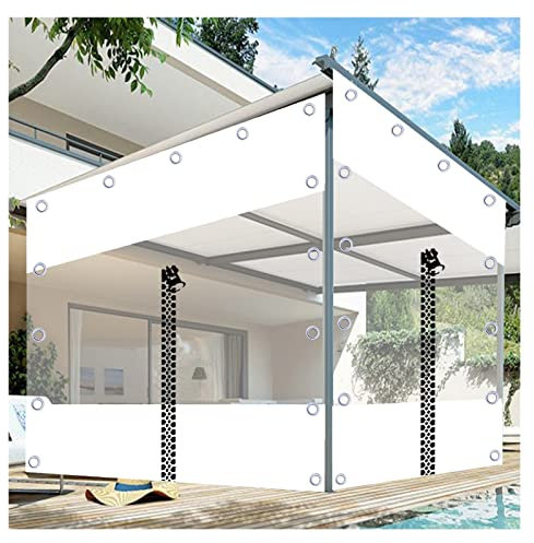 RLINZ Pannelli Laterali in PVC per Pergola Copertura Laterale per Pergola per Serra, Prato, Tenda, Tetto, Terrazza, Telo Antipioggia Antipolvere (3.94x8.2ft/1.2x2.5m)