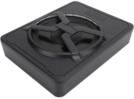 Aramox 10 Pouces 800W Slim sous-Bas de Camion avec Amplificateur sous Siège Camion de Voiture à Puissance Active Subwoofer Sub K GX10APR (Blue)
