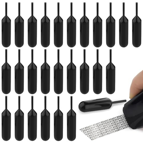 26 PCS Identity Theft Protection Roller Stamp Ink Set,Address Blocker Stamp Ink for Privacy Protection,to Cover Personal Information,Mail Address,Bills,Documents,Quick-Dry(2ml/Piece)