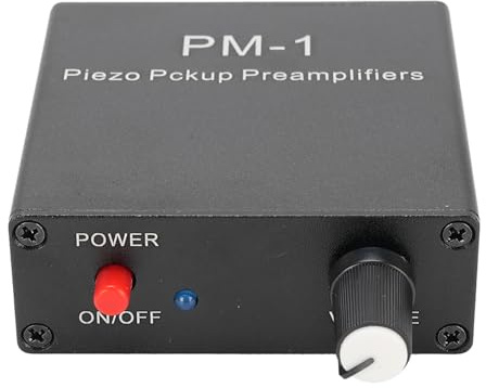 Vikye Piezo -Pickup -Vorverstärker, JFET -Ladetyp, für Gitarren -Cello -Violin -Ukulele -Mandoline mit 6,35 Mm Kabel, Ladung Vom Typ C, Bis zu 10 Stunden Gebrauch