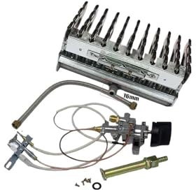 JIMIGGAO Strumento Compatibile con con Protezione Anti-spegnimento GPL NG Commerciale barile di Pasta Vapore 11-Row Fire Row Bruciatore Accenditore Gruppo di accensione Elettronica(LPG)