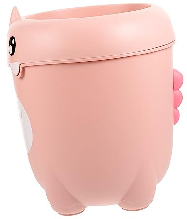 JECOMPRIS Poubelle Pour Chambre D'garçon Et Filles Motif Dinosaure En Plastique Sans Couvercle Petite Taille Couleur Rose Pour Bureau Et Salle De Jeu