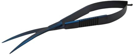 Aquarienpflanzenschere 16cm Edelstahl/Schwarz, perfekt zum Trimmen und Schneiden - spring scissor 16cm stainless steel/black (Schwarz)