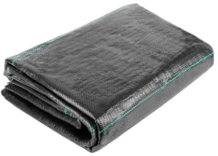 ENWWCH 5 m/10 m trädgårdslandskap utomhus uppfart däck membran jordbruk blomsäng enkel installation ogräsbekämpning tyg anti-UV kant för uteplatser trädgård (99,8 cm x 19 fot)