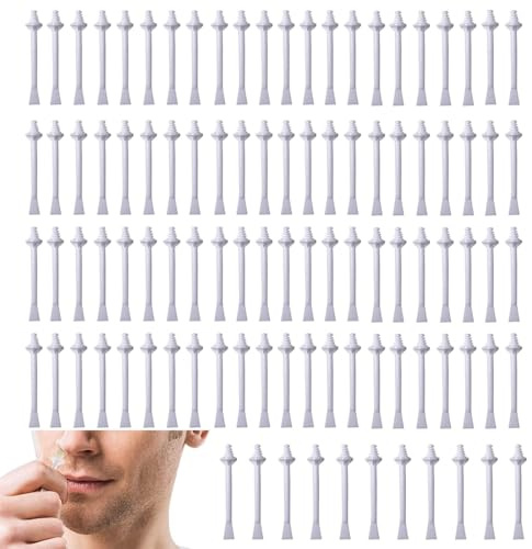 GXGM 100 Pièces Bâtonnets applicateurs de Cire, Pour le nettoyage et l'épilation, Cire de Nez Baguette, Épilation pour le Nez, Les Sourcils et Poils du Visage