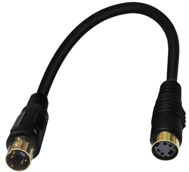 Poystng Cavo S Video Maschio Femmina a 4 Pin Compatibile con Monitor Anti-Design Oro e Riproduzione Estensione S Video