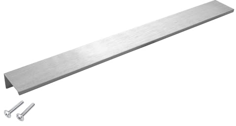 SOTECH 10er Set Alu Möbelgriff SEARL 330 mm Edelstahloptik | Griff-Profilleiste Schubladengriff Küchengriff