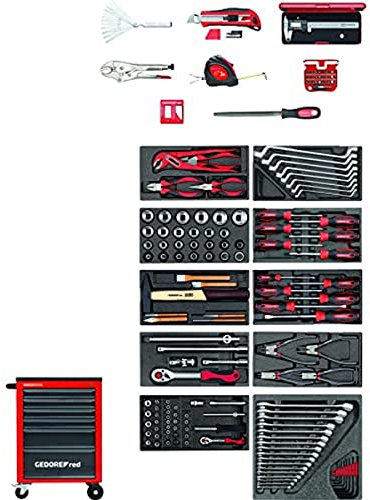 GEDORE red im Werkzeuge + Werkstattwagen MECHANIC 166-teilig-