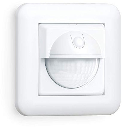 Steinel Bewegungsmelder IR 180 UP easy, Unterputz Wandschalter, 180° Sensorschalter, LED geeignet, 2- und 3-Draht Montage || 220-240V || 50/60Hz || Max 200W, Weiß