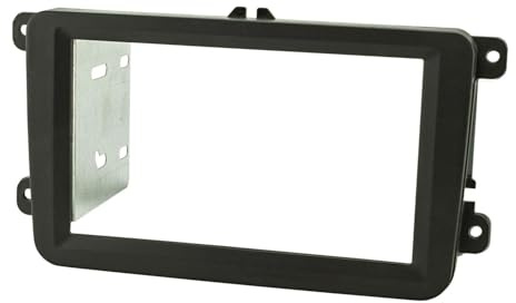 tomzz Audio 2457-037-2 Doppel DIN Radioblende kompatibel mit VW Golf 5+6 Touran Passat Caddy EOS Tiguan Scirocco Skoda Seat schwarz