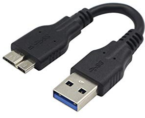 YAODHAOD USB A 3.0 auf Micro 3.0 Kabel,Schnellübertragungs Kabel,10cm | USB A auf Micro B 3.0 Stecker, Micro B Festplattenkabel für tragbare externe Festplatten, WD Elemente, Seagate Expansion