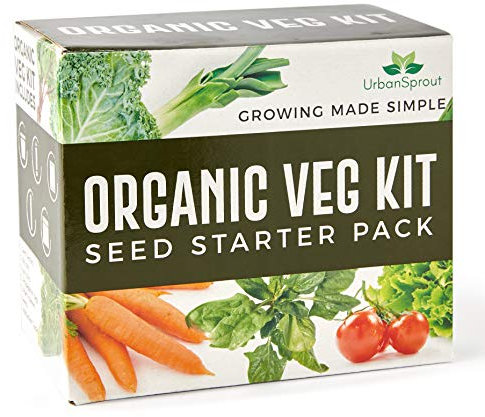 Organic Veg Kit - Grow Your Own Organic Vegetables with 12 Varieties of Plant Seeds - Kit Includes Carrot, Tomato, Lettuce & More! Greenhouse Vegetable Seeds - Gardening Gifts for Men & Women