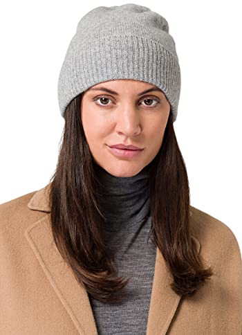 Style & Republic Kaschmir Sport Mütze-Beanie Damen aus 100% Cashmere - Dein kuscheliger Premium Beanie für stilvolle Herbst- & Winter-Momente, One-Size/Einheitsgröße