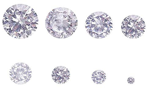 Jaydis 160 Stück Klar Cubic Zirkonia Stein lose CZ Stein Facettiert Cabochons Strass Kristall Diamant für Schmuck Ring Armband Anhänger Basteln