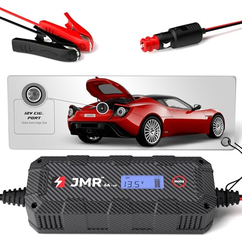 JMR Batterieladegerät für Lotus Emira Evora Exige Elise Alle Modelle Autobatterie Ladegerät Erhaltungsladegerät Akkuladegerät Erhaltungsgerät Wartungsgerät Auflader Lader (Lithium-Modus hinzufügen)
