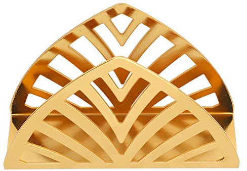 Porte-serviettes pour décoration de table, porte-serviettes en papier, porte-serviettes doré pour table à manger, distributeur de mouchoirs autoportant en acier inoxydable pour comptoir de cuisine