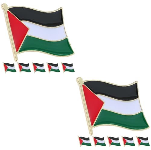 VALICLUD 12stücke Palästina Flagge Brosche Dekorative Anstecknadel Aus Langlebigem Vielseitig Einsetzbar Für Kleidung Taschen Und Accessoires Für Patriotische Anlässe