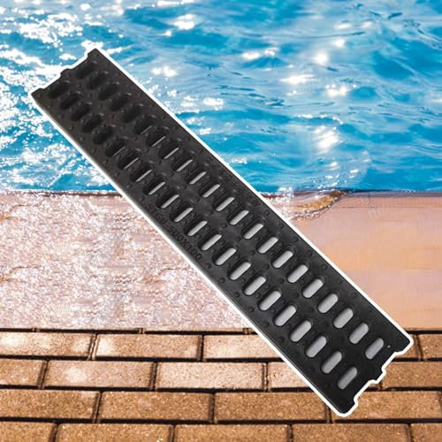 EXCLURA Entwässerungsrinne 10cm Breites Rinnen-Abflussgitter, Graben-Abflussabdeckung, Kanalplattensieb, Entwässerungsgrabengitter für Hausseite/Einfahrt/Garage/Gehweg