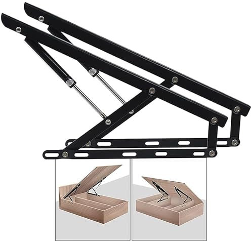 SFQEVHRZ Pneumatischer Deckelheber， 2-teiliges Aufbewahrungsbett-Hebemechanismus-Set, modernes, einfaches Tatami-Bett, Gasdruckfeder, Gasfeder-Set, robust, for Box-Bett, Sofa, Stauraum(900mm)