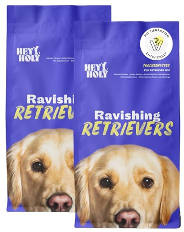 HEY HOLY Premium Trockenfutter für Retriever 100% getreidefrei | 14kg hypoallergenes Hundefutter für ausgewachsene Retriever mit Lamm | Hochverträglich aus natürlichen Zutaten