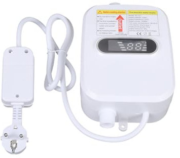 UYRTOY Chauffe Eau Electrique,3500w électrique Continu Chauffe Eau Chaudière Eau Chaude avec Douche Main Arrosage 220v,Instantané avec Affichage Led Pour Salle Bain,Cuisine