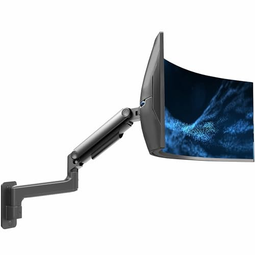 VIVO Premium Ultrawide Monitor-Gegengewicht-Wandhalterung für 40-Zoll-Bildschirme bis zu 20 kg, Vollbewegung, max. VESA 100 x 100, Schwarz, MOUNT-V100E