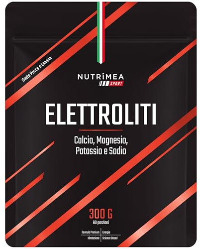 Elettroliti | Integratore in Polvere | Idratazione e Recupero Muscolare | Calcio, Sodio, Magnesio e Potassio | Vitamine C, B2, B3 e B6 | Gusto Pesca e Limone | Nutrimea Sport