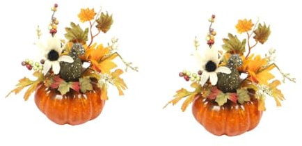 Alipis 2 Stück Kürbisdekorationen Herbstdeko Aufkleber Kostüm Herbstdekorationen Halloween Kürbislaterne Herbstgirlande Halloween Leuchtet Herbst Kürbisdeko Herbstornamente Orange
