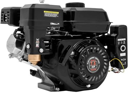 KOLHGNSE Benzinmotor, Elektrostart Benzinmotor 212 CCM 7,5 PS 4 Takt Standmotor Austauschmotor Industrieller OHV-Benzinmotor 3600 RPM für Go Kart Motor Vertikutierer Rasenmäher Pumpe