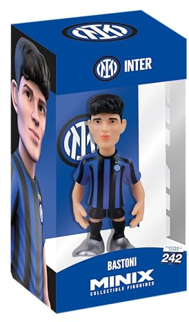 MINIX COLLECTIBLE FIGURINES Statuetta da collezione Inter Milan Alessandro Bastoni, 12 cm, con licenza ufficiale Serie A, regalo per appassionati e collezionisti