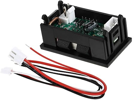 Happyyami 5 pezzi Voltmetro Amperometro Digitale con Display LCD Digit per Auto Monitoraggio Batteria e Pannello Calibrazione Integrata Connessione Semplice Dc