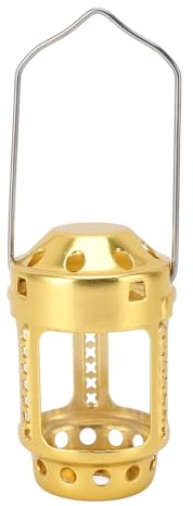Candele di tealight Lantern Vintage Metal Lantern Holder Campeggi Outdoor Portable Base Stable Base Ampicci lampada da campeggio tradizionale Lampada da campeggio Oro