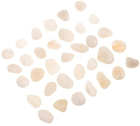 FUNOMOCYA Lot de Galets Blancs Naturels Graviers Décoratifs pour Aquarium et Jardin Pierres Polies pour Aménagement Paysager et Décoration de Bassin